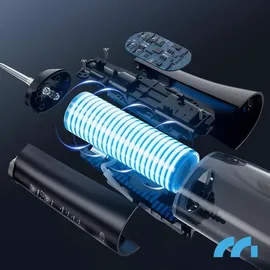 Maltec Munddusche Zahndusche elektrisch MalTec Toothie X60 150PSI Akku 2600 mAh 4 Betriebsmodi kabellos Schwarz Reisetasche