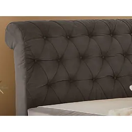 Jockenhöfer Boxspringbett JOCKENHÖFER GRUPPE "Scarlett mit einer hochwertigen 7-Zonen-Tonnentaschenfederkernmatratze", grau (grau 372, 09), B:192cm L:230cm, Bezug Bett: samtähnlich (100% Polyester);Topper und Matratzenspiegel: 100% Polyester, Komplettbetten,