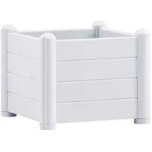 vidaXL Garten-Hochbeet PP Weiß 43x43x35 cm