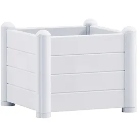 vidaXL Garten-Hochbeet PP Weiß 43x43x35 cm