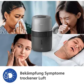 Philips HU5710/03 5000 Series 4.5L Luftbefeuchter Dunkelgrau (14,1 Watt, Raumgröße: 56 m2)