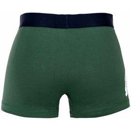 Lacoste Herren Boxershorts, 3er Pack - Classique Lacoste, Trunks, Big Croc Print, Casual, Cotton Stretch Grün/Dunkelblau/Weiß S