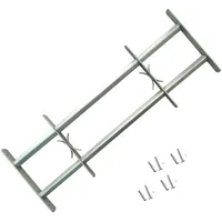vidaXL Fenstergitter Verstellbar 700-1050 mm Silber