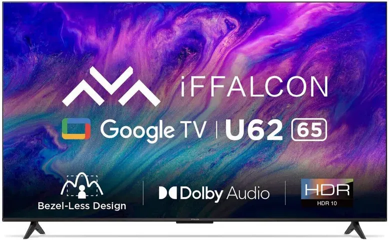 iFFALCON 65 Zoll TV 4K Ultra HD Smart LED Google TV iFF65U62