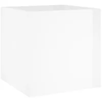 VidaXL Pflanzgefäß Hochglanz-Weiß 40x40x40 cm Holzwerkstoff
