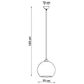 Sollux Ball 1-flg. 30 cm rund weiß