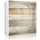 Banjado Großer Schlüsselkasten Metall 30x30cm Weiß Scharnier Links 50 Haken Beschreibbar Magnetisch Motiv Graues Holz