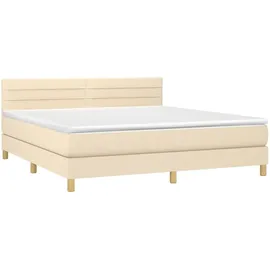 vidaXL Boxspringbett 160 x 200 cm Creme