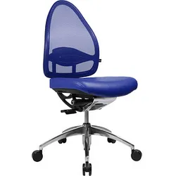 Topstar Bürostuhl Open Base, J490AS18 Stoff blau, Gestell alu