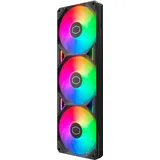 Cooler Master SickleFlow Edge 360 ​​ARGB – 360 mm Monorahmen mit 3 Lüftern (PWM), hoher Luftstrom (190 CFM) und statischer Druck (3,54 mmH2O), ARGB Gen 2-Beleuchtung, einfache Installation – Schwarz