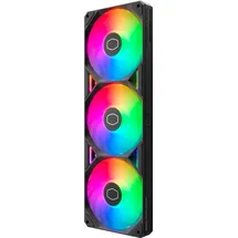 Cooler Master SickleFlow Edge 360 ​​ARGB – 360 mm Monorahmen mit 3 Lüftern (PWM), hoher Luftstrom (190 CFM) und statischer Druck (3,54 mmH2O), ARGB Gen 2-Beleuchtung, einfache Installation – Schwarz