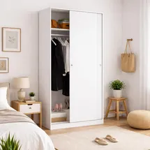 Dmora Schiebetürenschrank Dfurla 100 x 204 x 50 cm Weiß