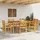 vidaXL Garten Essgruppe 7 pcs Braun Massivholz vidaXL