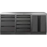 Kraftwerk, Werkstattschrank, MOBILIO BLK Kombi Edelstahl (136 cm, 91 cm)