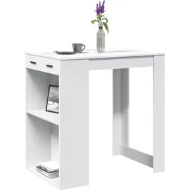 vidaXL Bartisch 102 x 70 x 103,5 cm Weiß