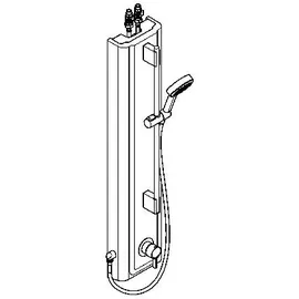 KWC AR Duschpaneel, F5, MIRANIT, Thermostat, EHM, HB-Garnitur, Hygieneoption,