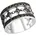 ZEEme Ring Silber 925 oxidiert mit 40x Markasit