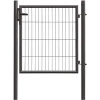 Floraworld Einstabmattenzaun Einzeltor 94 x 100 cm Schwarz/Stahl