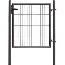 Floraworld Einstabmattenzaun Einzeltor 94 x 100 cm Schwarz/Stahl