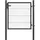 Floraworld Einstabmattenzaun Einzeltor 94 x 100 cm Schwarz/Stahl
