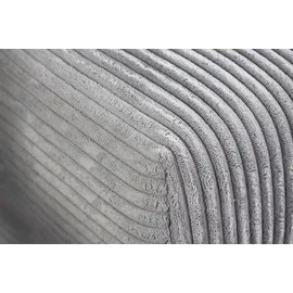 Riess-Ambiente Ecksofa KENT 220cm hellgrau Cord inklusive Hocker L-Form Wohnlandschaft