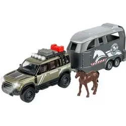 MAJORETTE 213776000 Land Rover Horse Carrier