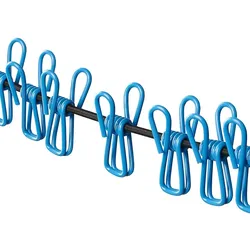ProPlus 362103 Wäscheleine elastisch mit 12 Wäscheklammern Camping