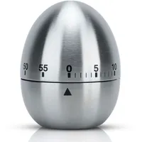 Intirilife Eieruhr in SILBER – Rostfreier Edelstahl Küchentimer in