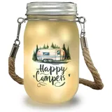 speecheese Happy Campers Wohnwagen Solarlicht
