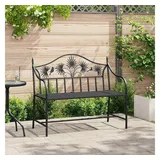 vidaXL Gartenbank 104 x 52,5 x 89 cm Schwarz