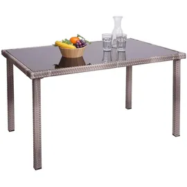 MCW MCW-G19 Gartentisch 120 x 75 x 71 cm Grau/Braun