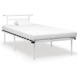vidaXL Bettgestell 100 x 200 cm Weiß