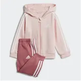 Adidas Sportswear Trainingsanzug »ESSENTIALS FULLZIP HOODED JOGGINGANZUG«, (2 tlg.) adidas Sportswear Sandy Pink / White