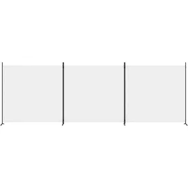 vidaXL 3-tlg. Paravent Weiß 525x180 cm Stoff