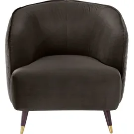 Home Affaire Sessel HOME AFFAIRE "Oradea Cocktailsessel", braun, B:85cm H:78cm T:87cm, Samtoptik (100% Polyester), Sessel, Sessel, mit eleganter Steppung auf Rückseite der Rückenlehne