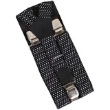 MIRROSI Hosenträger 4cm Breites X-Form mit extra Starken Clipverschluß (hoher Tragekomfort) Länge verstellbar für Damen und Herren schwarz|weiß