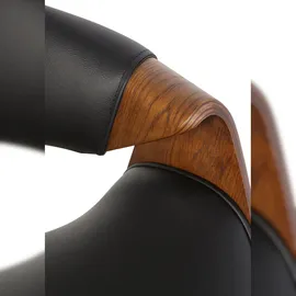 CLP 2er Set Esszimmerstuhl Foley Mit Kunstleder- Oder Stoffbezug I Küchenstuhl Mit Armlehne Und Holzgestell