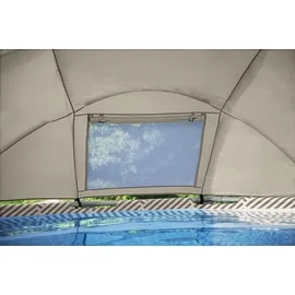BESTWAY Steel Pro Max Frame Pool Set 396 x 107 cm beige inkl. Filterpumpe + Überdachung