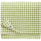 Linen & Cotton Tischdecke Tischtuch Tischwäsche Kariert im Landhausstil Estella -100% Leinen, Weiß Weiss Grün (140 x 200 cm) Festliche Rechteckige Frühling Home Küche Restaurant Cafe Hotel Gastronomie