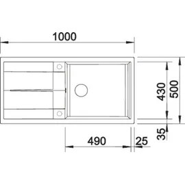 Blanco Metra XL 6 S anthrazit + Excenterbetätigung