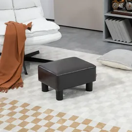 Homcom Fußhocker Kunstleder 40 x 24 x 30 cm Braun