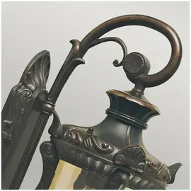 Elstead Lighting Wandlaterne 1-flammig Glas, Metall spritzwassergeschützt IP44 E27 bronze