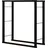 V2Aox Kaminholzständer Metall 100 x 100 cm Schwarz