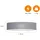 smartwares Deckenleuchte, Grau, 50 cm