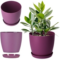Kadax Matte Blumentopf mit Untersetzer, aus Kunststoff, 30 cm,