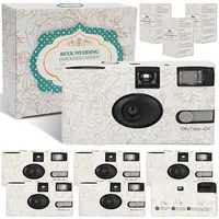 Entallor Einwegkameras für Hochzeit, mit verbessertem 35-mm-Film, Golden Rose, Einwegkamera mit Blitz, ISO 400 17 Belichtungen für Outdoor-Reisen, Versammlungen, Jahrestag, Geburtstag, 6 Stück