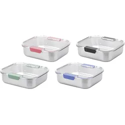 6x Smash Lunch Box, Lunchbox, Silber