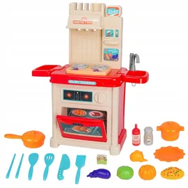 krumad Kinderküche Spielzeug ab 3 Jahre mit Herd Backofen Wasserhahn 42tlg Set