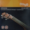 Stagg Saiten UK-2841-NY Nylonsaiten Saitensatz für Ukulele Ukulelensaiten transp...