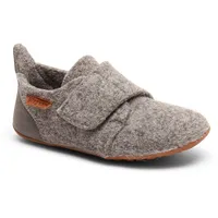 Bisgaard Bisgaard Casual Wool Hausschuh Schlupfschuh, Klettschuh mit Lammwolle gefüttert grau 26